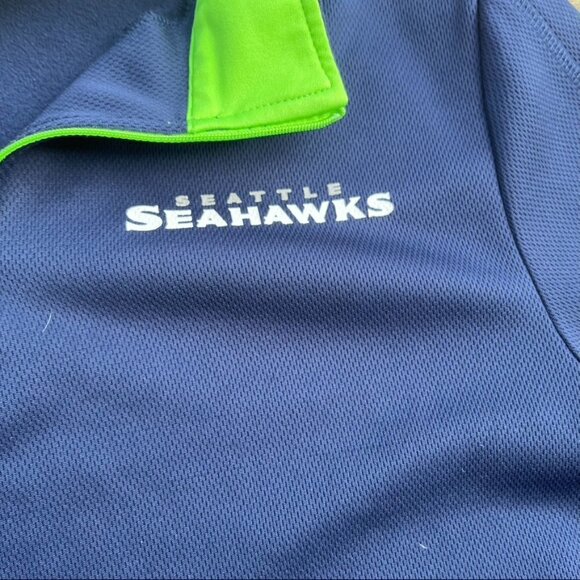NFL Team Apparel Seattle Seahawks 1/4 Zip Pullover TX3 Warm Size Medium - Picture 7 of 8